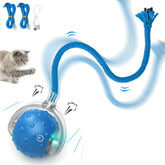 FLERDMAU bola interactiva para gatos rodando en alfombra, fomenta juego activo