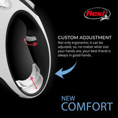 FLEXI guía de cinta 360° para evitar enredos durante la caminata.