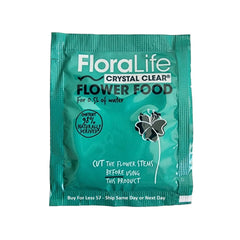 Paquetes en polvo Floralife Crystal Clear para flores cortadas.