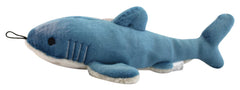 Fluff & Tuff Tank Shark, juguete resistente para perros pequeños, ideal para tirar y traer