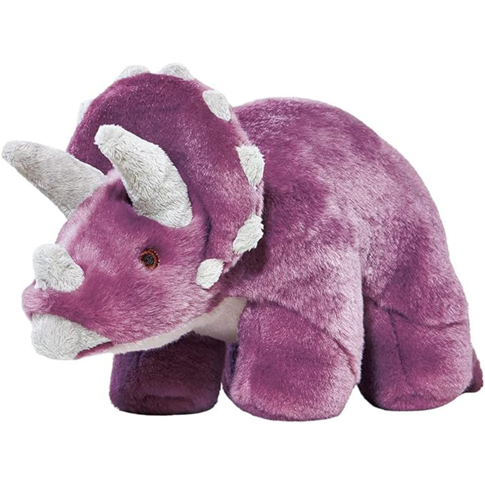 Fluff & Tuff Charlie Triceratops: juguete peluche grande para perros, ideal para juego prolongado