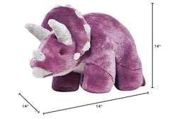 Fluff & Tuff Charlie Triceratops: peluche seguro para perros grandes durante la siesta