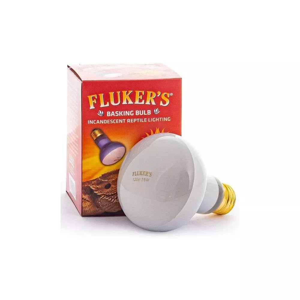 Fluker's foco de calentamiento 75W para terrario, mejora el calor y la observación de reptiles.