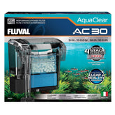 AC30 de Fluval, vista frontal del filtrador, filtración potente para acuarios.