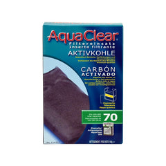 Fluval AquaClear 70 inserto carbono activo en envase, listo para instalar.