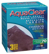Fluval AquaClear 70, inserciones de carbono activado, tres-paquetes, mejora la claridad del agua.