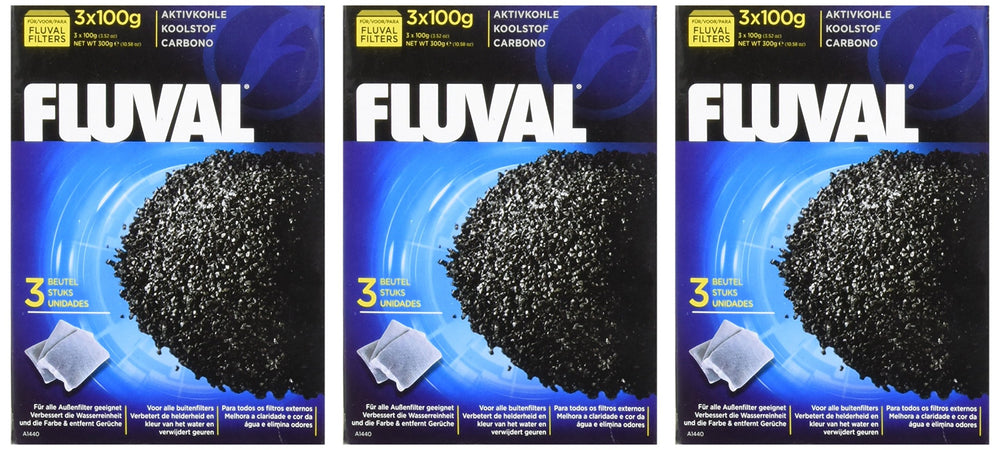 Bolsas de carbón Fluval en nylon para acuario, mejoran claridad del agua