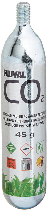 Fluval co2 desechable 45 g, paquete de tres, para plantas en acuario.