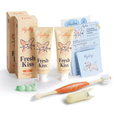 FlyDog Fresh Kiss kit dental para perros, guía completa para cepillado agradable.