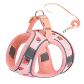 Flymind arnés paso-entrada con flor, cómodo para paseos diarios.