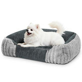 Fnsyay cama para perros pequeños con pelo de conejo sintético, confort inmediato.