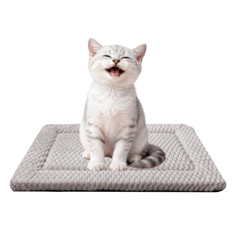 Fogkiss: Almohadilla cama perro, doble cara, gris claro, confort duradero para jaula.