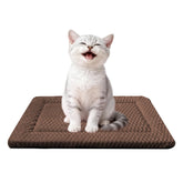 Fogkiss Cama-perro jaula doble cara: descanso suave y reversible para jaulas.