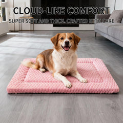 Fogkiss cama para perros rosa detalle espuma: relleno elástico distribuye la presión.