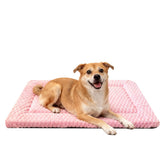 Fogkiss cama para perros rosa frente: soporte suave y estable.
