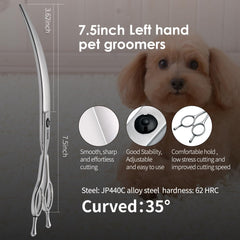 FOGOSP tijeras para perros zurdos, acero 440C japonés, duraderas y de alto rendimiento.