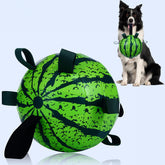 FOMAOGO pelta de fútbol para perros con diseño sandía, ideal para juego al aire libre.