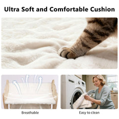 Fopeat cama-gato diseño elevado de 6 pulgadas, mantiene cómodo y cálido.