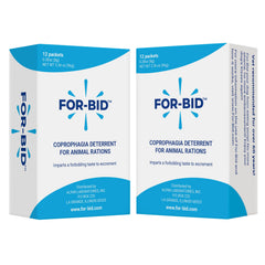 For-Bid detiene coprofagia en perros, botella visible para uso diario.