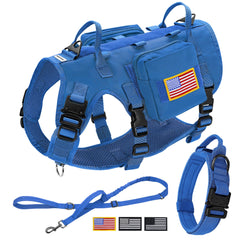 Arnés Forestpaw táctico para perro grande, vista frontal, seguridad durante paseos y entrenamiento.