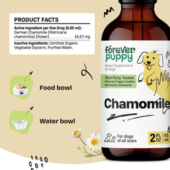 Forever Puppy Gotas de manzanilla, mezcla en agua, fácil uso diario para el estómago.