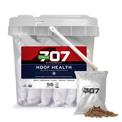 Formula 707, botella del suplemento para cascos, promueve cascos más sanos.