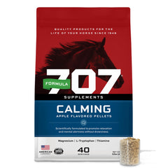 Formula 707 muestra un caballo relajado para entrenamiento más tranquilo.