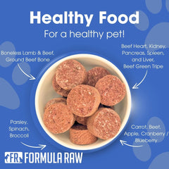 Formula Raw carne cordero deshidratada, trozos listos para mezclar