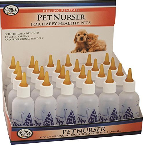 Biberones Nurser de Four Paws, paquete de 24, ideales para alimentar cachorros y gatitos.