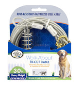 Four Paws cable de amarre exterior para perro, 30 pies, libertad al aire libre.