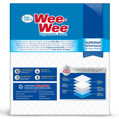 Four Paws Wee-Wee Pad capa superior resistente al desgarro mantiene la limpieza.