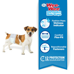 Four Paws Wee-Wee envoltura núcleo seco rápido mantiene al perro cómodo