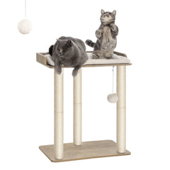FourFurPets árbol para gatos, plataforma grande para descanso cómodo