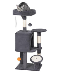 FourFurPets árbol para gatos pequeño con niveles para ejercicio y juego seguro.