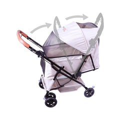 FOURPAW cochecito reversible, vista lateral, permite ver a tu mascota mientras caminas.