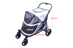 FOURPAW carrito de perros con dos puertas para facilitar entrada y salida.