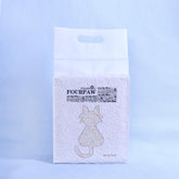 FOURPAW Tofu Cat Litter Hilton Floral Scent, contenedor práctico para cambios diarios