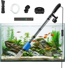 FOUSIUTIM 6-en-1 limpia grava de acuario con limpieza eficiente