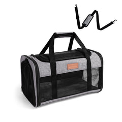 FOXFOCUS transportín para mascotas bajo asiento, ideal para viaje en cabina.