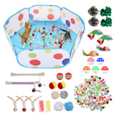 Foxtell jaula de pelotas para gatos, vista frontal, área de juego segura