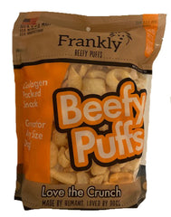 Tentempié Frankly de carne sabor cheddar en empaque frontal, ideal para meriendas.