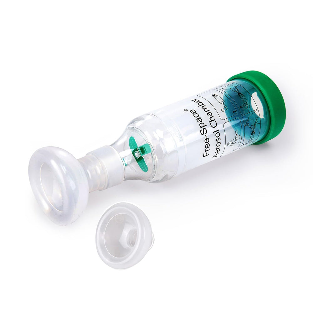 Free-space cámara inhalador para gatos con máscara redonda facilita el ajuste y control de dosis
