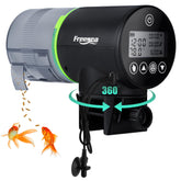 FREESEA alimentador automático para acuario, vista frontal, alimentación programable para peces.