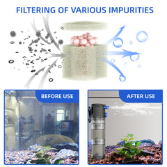 FREESEA filtración física con esponjas y materiales bioquímicos para acuario.