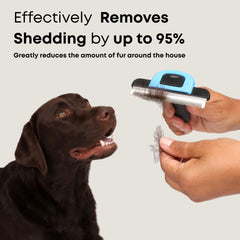 Freshly Bailey Deshedding Brush con mango ergonómico y agarre antideslizante