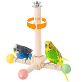 FrgKbTm percha giratoria para aves, mejora juego y ejercicio diario.