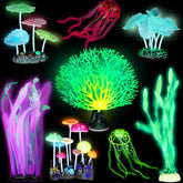Frienda algas fluorescentes verdes con base de cerámica para acuario estable