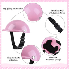 Casco y gafas Frienda con ajuste doble para perros pequeños.