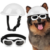 Frienda casco para perro, protección de cabeza durante paseos en moto
