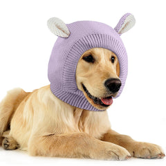 Frienda orejeras para perro con cuello de 38 cm en lila claro para tranquilidad auditiva